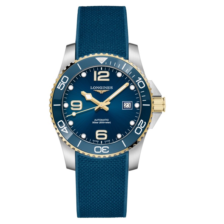 LONGINES HydroConquest Ceramic L3.781.3.96.9 PVD Automatico 41 mm Blu.