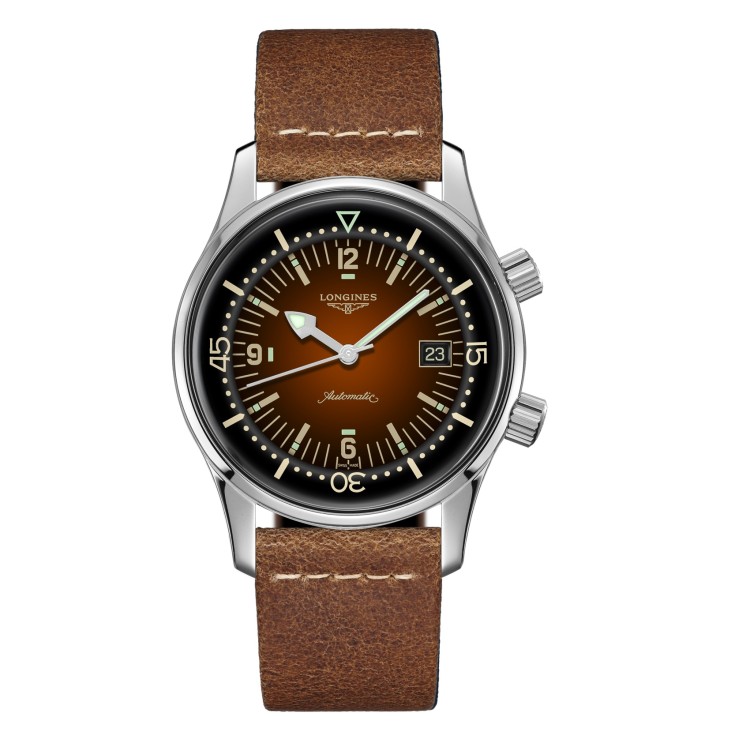 LONGINES Heritage Legend Diver L3.774.4.60.2 con data 42 mm Automatico Rosso