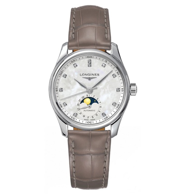 LONGINES MASTER COLLECTION L2.409.4.87.4  Fasi Lunari Automatico 34  mm