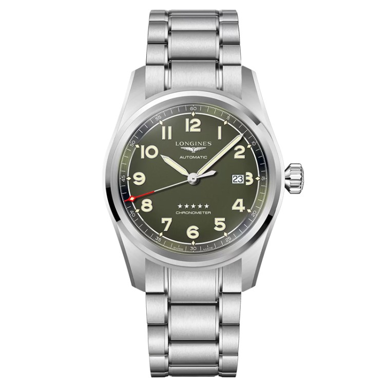 LONGINES SPIRIT L3.811.4.03.6 Acciaio 42 mm Automatico Verde.
