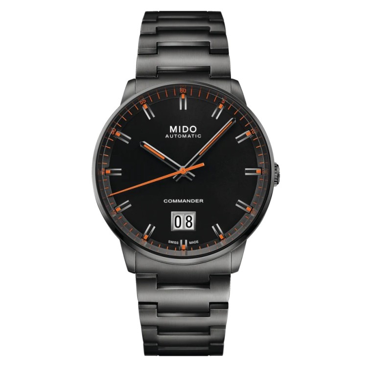 MIDO Commander Big Date M021.626.33.051.00 Automatico Acciaio PVD Nero 42 mm