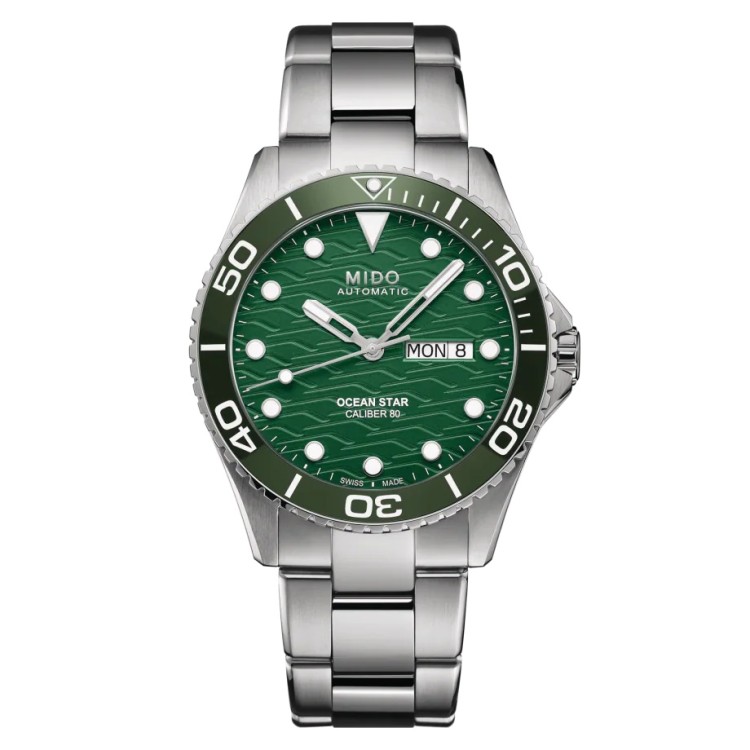MIDO Ocean Star 200C M042.430.11.091.00 Automatico in Acciaio e Ceramica 42,5 mm Verde.
