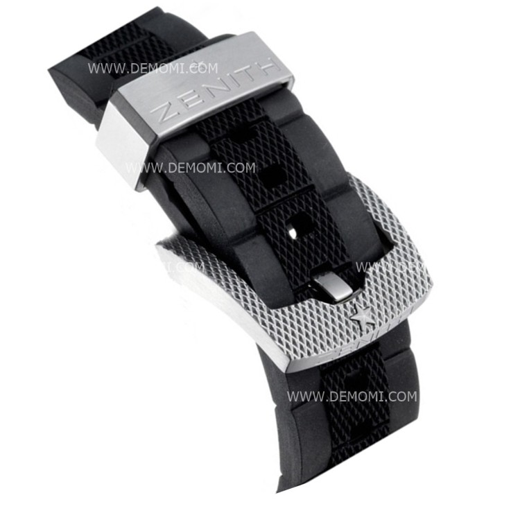 Zenith Cinturino Caucciù 27.00.2118.642 Nero 21/18 mm attacco integrato per Defy 03.0516.685