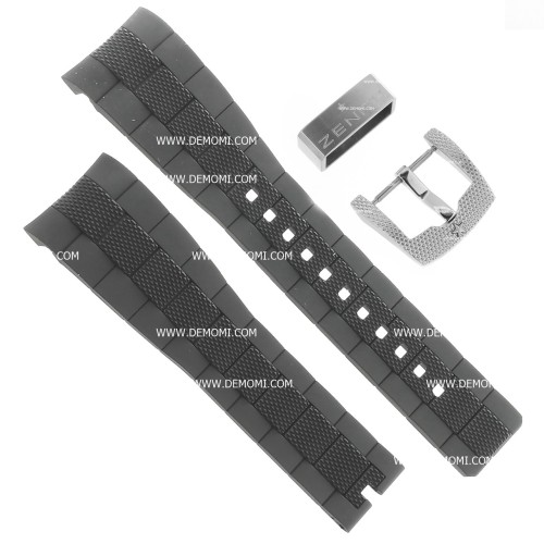 Zenith Cinturino Caucciù 27.00.2118.642 Nero 21/18 mm attacco integrato per Defy 03.0516.685