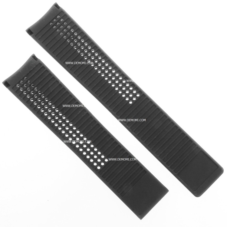 Tag Heuer Cinturino Caucciù FT6040 Nero  20/18 mm  per Carrera Cronografo CV201AK e simili, attacco non sagomato