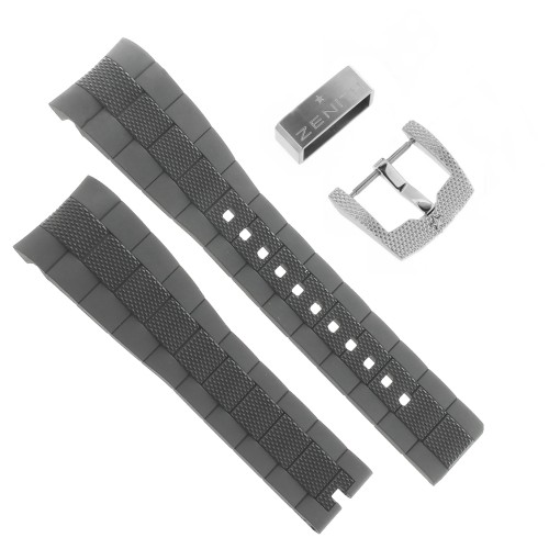 Zenith Cinturino Caucciù 27.00.2118.642 Nero 21/18 mm attacco integrato per Defy 03.0516.685