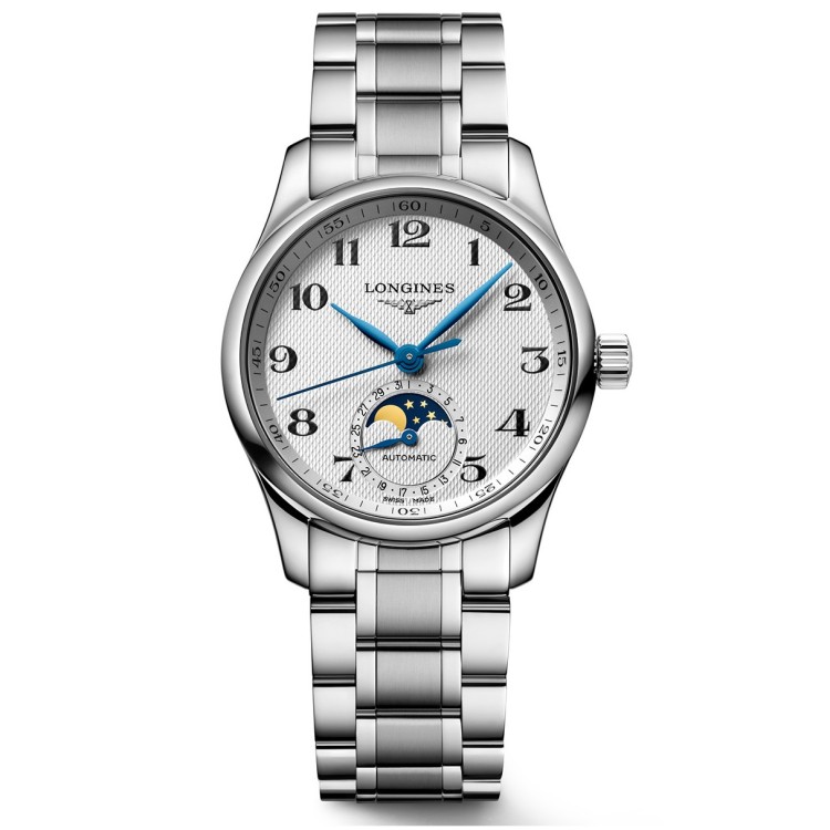 LONGINES MASTER COLLECTION L2.409.4.78.6  Automatico Lunario 34 mm acciaio  Argentè