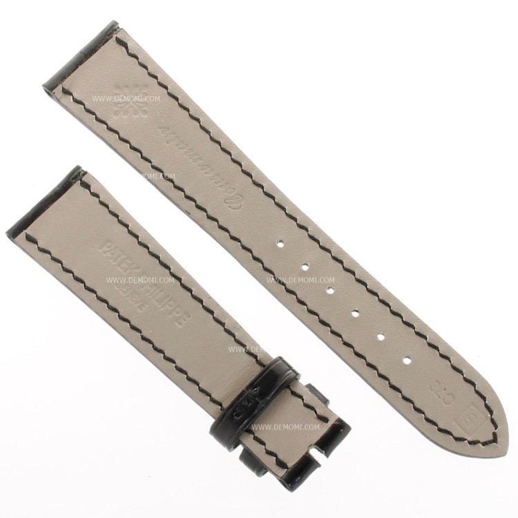 Patek Philippe Cinturino Alligatore nero lucido 20/16mm