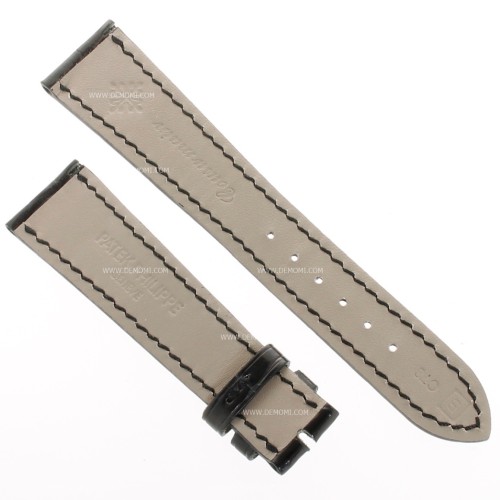 Patek Philippe Cinturino Alligatore nero lucido 20/16mm