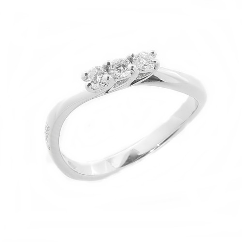 Anello TRILOGY Diamante ct 0,25 Oro 18 kt