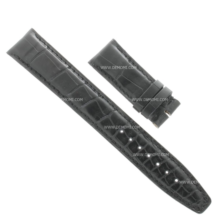 Cinturino IWC Portoghese Aftermarket Compatibile Alligatore Nero 20/18 mm deployante 53/135