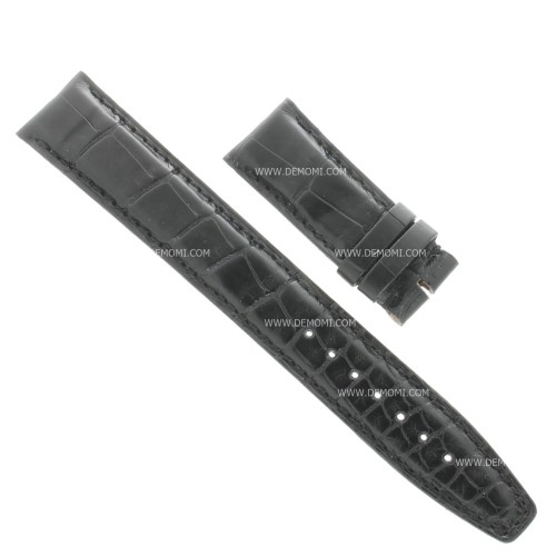 Cinturino IWC Portoghese Aftermarket Compatibile Alligatore Nero 20/18 mm deployante 53/135