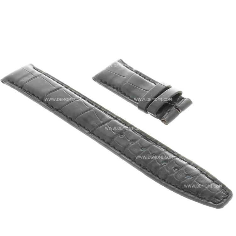 Cinturino IWC Portoghese Aftermarket Compatibile Alligatore Nero 20/18 mm deployante 53/135