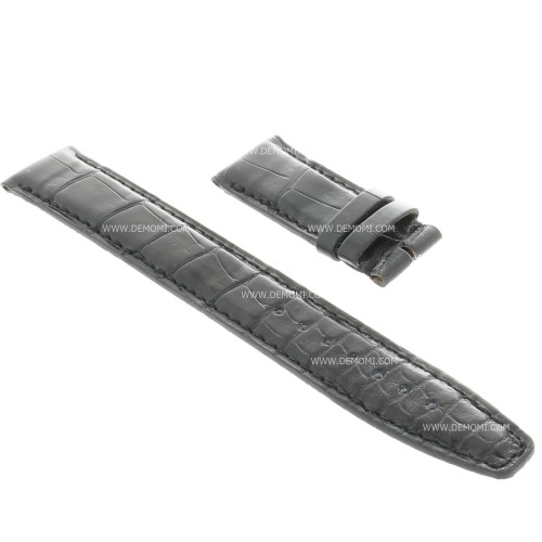 Cinturino IWC Portoghese Aftermarket Compatibile Alligatore Nero 20/18 mm deployante 53/135