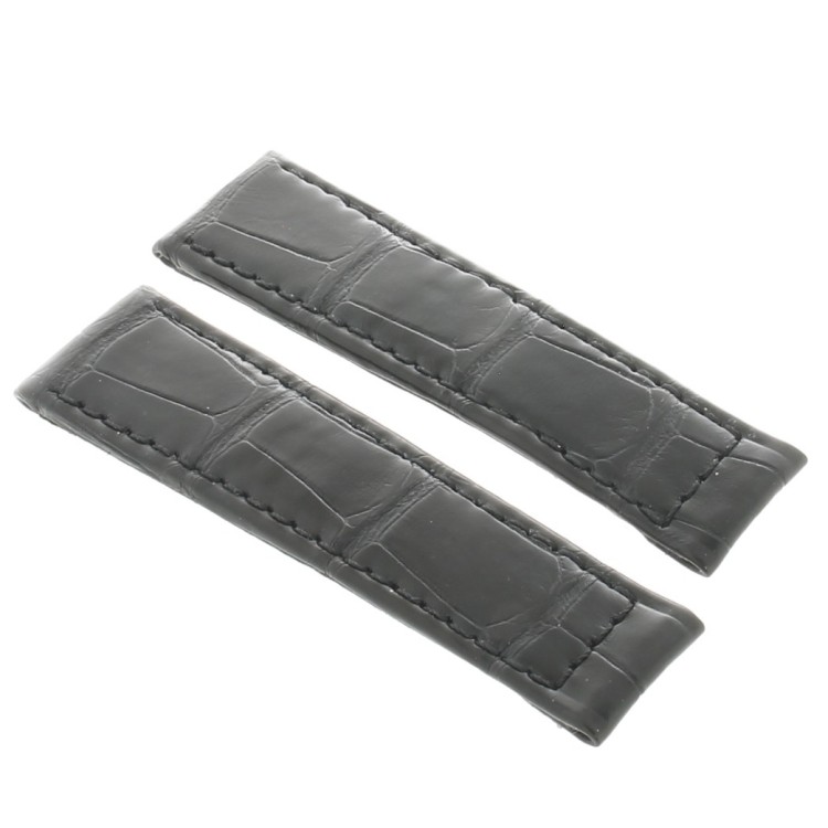 Cinturino Rolex Aftermarket Compatibile Alligatore Nero opaco 19/16 mm B40N per Cellini