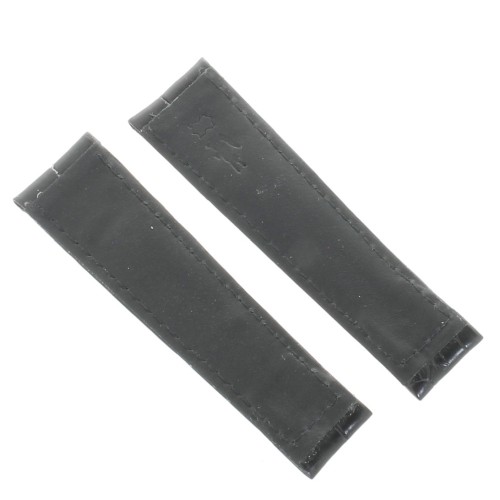 Cinturino Rolex Aftermarket Compatibile Alligatore Nero opaco 19/16 mm B40N per Cellini