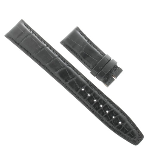 Cinturino Misure adatte a IWC Portoghese in Alligatore Nero 20/18 mm deployante 50/135.