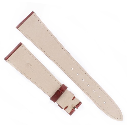 Cinturino Sartoriale Alligatore Rosso Bordeaux Lucido 20/14 mm B30B classico.