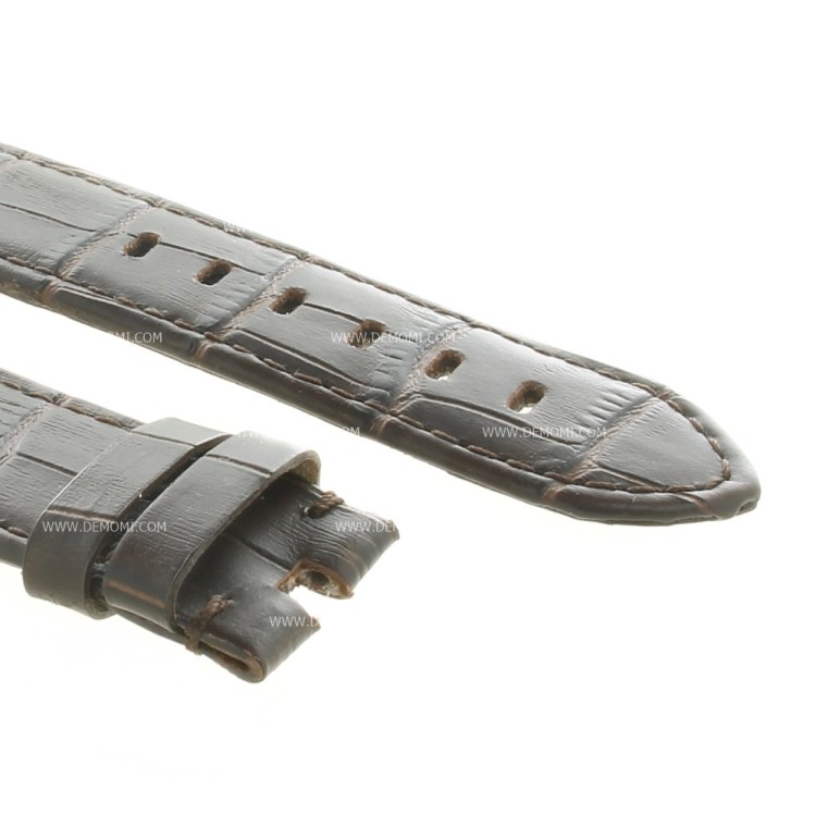 Cinturino Sartoriale Stampa Alligatore Nero Opaco 22/20 mm B5N Montblanc Timewalker