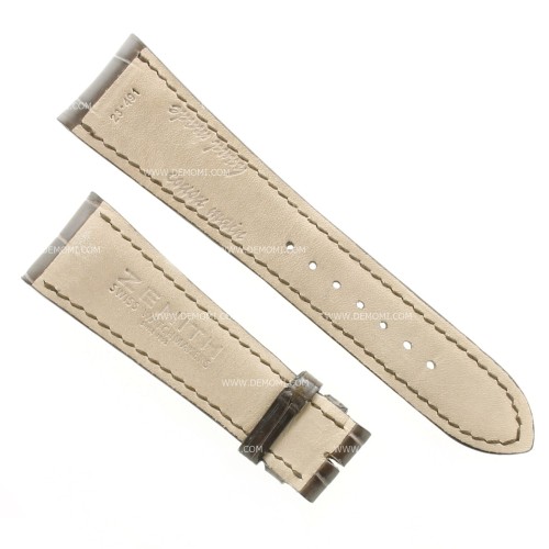 Zenith Cinturino Alligatore Marrone opaco 17/23 mm 23.491