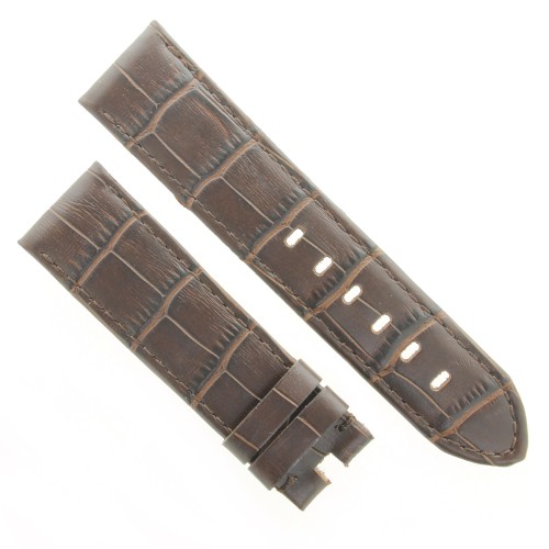 Cinturino Misure adatte a Montblanc Timewalker Stampa Alligatore Marrone Moka 22/20 mm B45B.