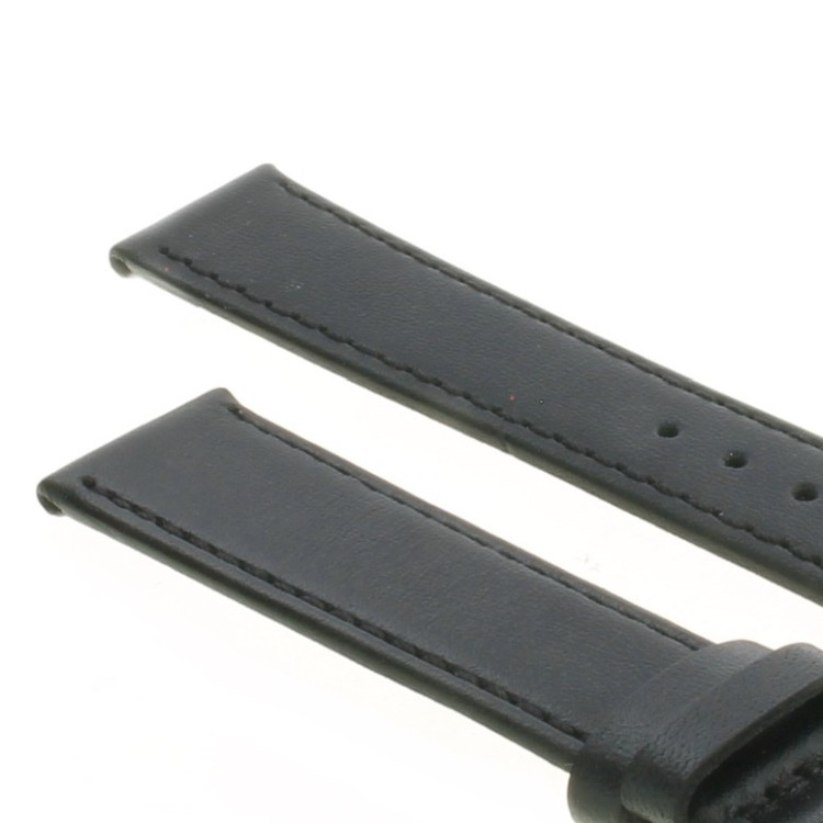 Cinturino Pelle Vitello Nero 20/18 mm B30B classico piatto