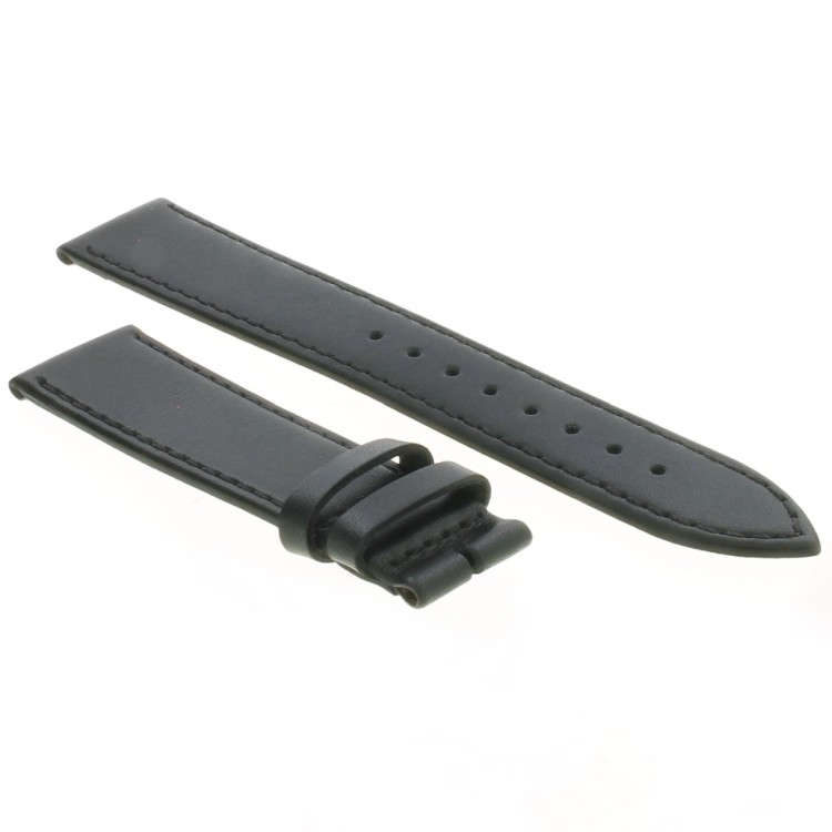 Cinturino Pelle Vitello Nero 18/16 mm B30B classico piatto
