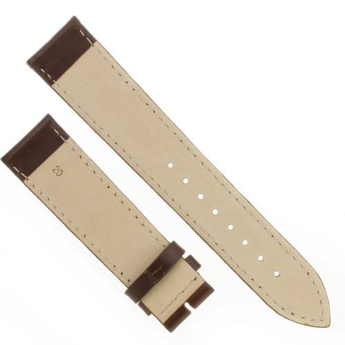 Cinturino Pelle Vitello Marrone 20/18 mm B30B classico piatto