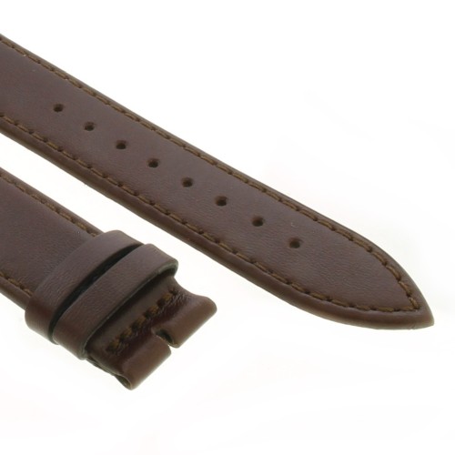 Cinturino Pelle Vitello Marrone 20/18 mm B30B classico piatto