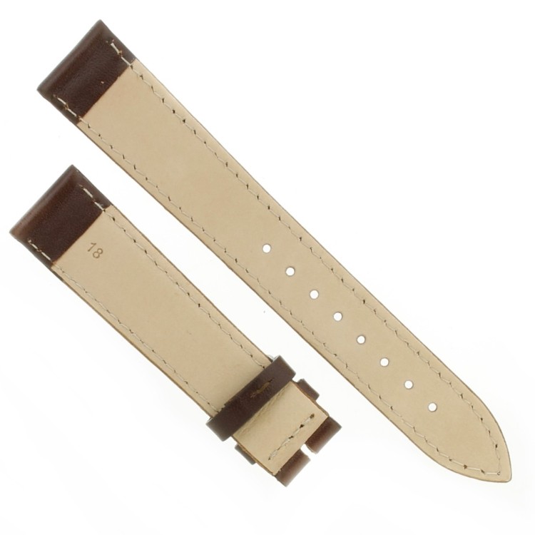 Cinturino Pelle Vitello Marrone 18/16 mm B30B classico piatto