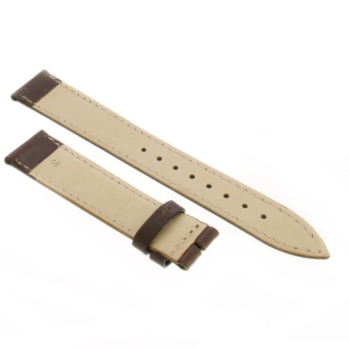 Cinturino Pelle Vitello Marrone 18/16 mm B30B classico piatto