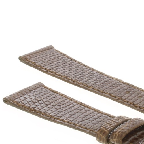 Cinturino Piatto Sartoriale Lucertola Marrone  Lucido 20/14 mm B22B forma classica