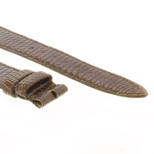 Cinturino Piatto Sartoriale Lucertola Marrone  Lucido 20/14 mm B22B forma classica