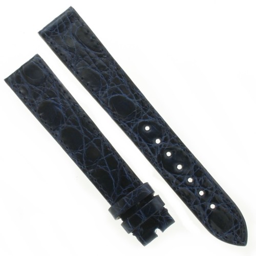 Cinturino Sartoriale Coccodrillo Blu 19/16 mm B30B classico.