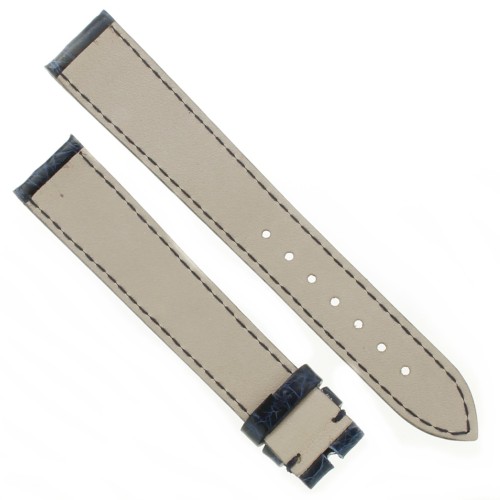 Cinturino Sartoriale Coccodrillo Blu 19/16 mm B30B classico.