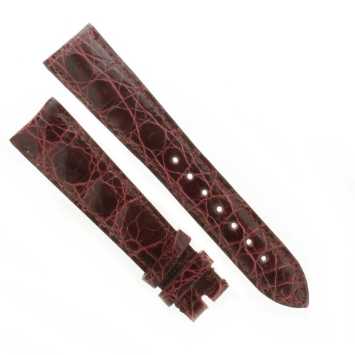 Cinturino Sartoriale Coccodrillo Rosso Bordeaux 20/16 mm B40B classico.