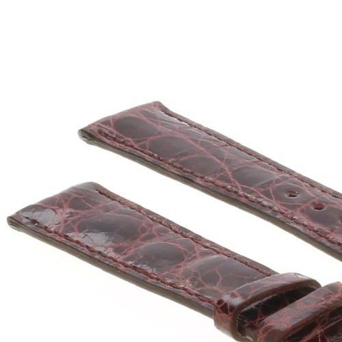 Cinturino Sartoriale Coccodrillo Rosso Bordeaux 20/16 mm B40B classico.
