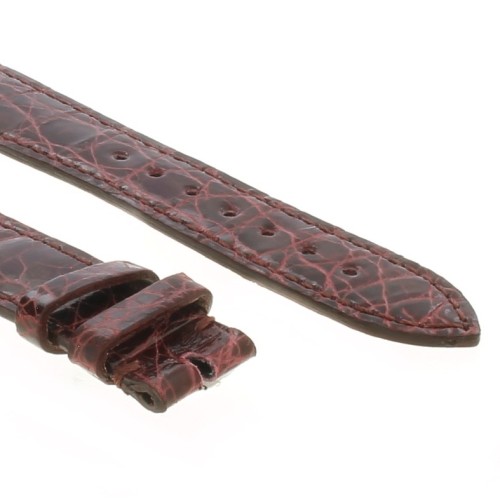 Cinturino Sartoriale Coccodrillo Rosso Bordeaux 20/16 mm B40B classico.