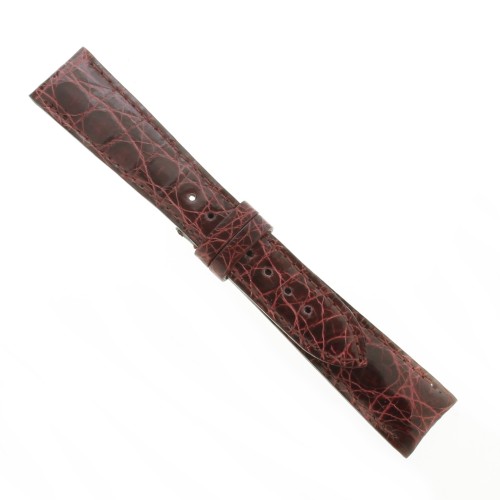 Cinturino Sartoriale Coccodrillo Rosso Bordeaux 20/16 mm B40B classico.