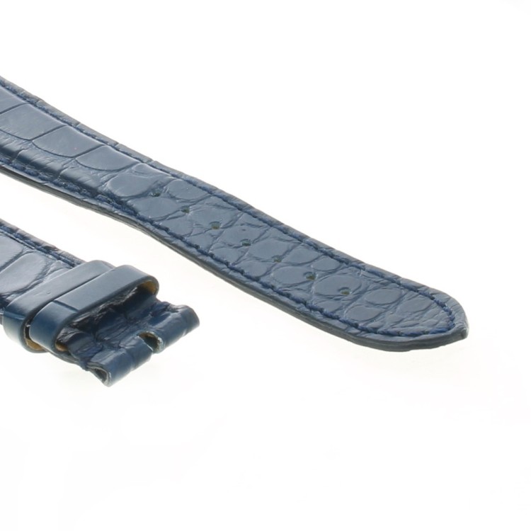 Cinturino Alligatore Blu Opaco 21/16 mm forma classica
