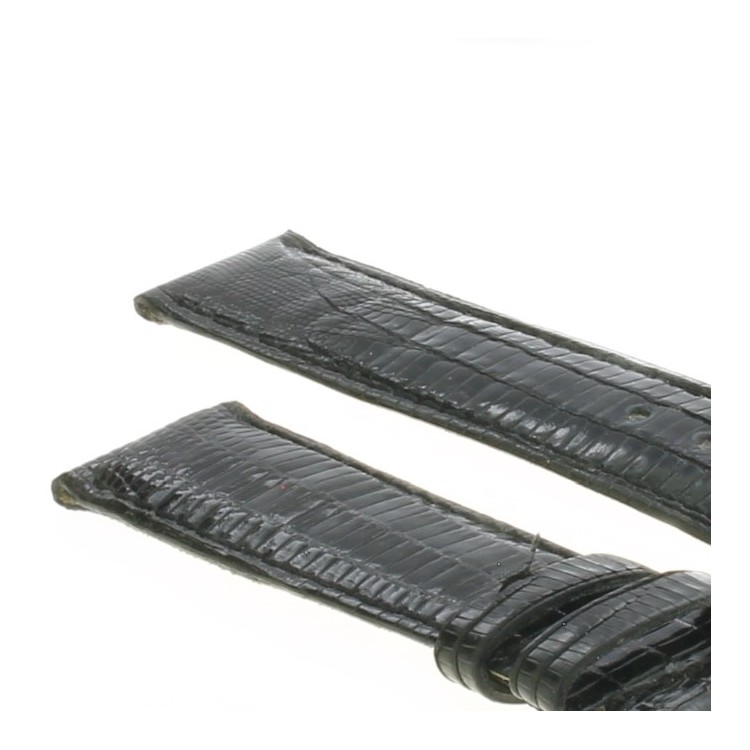 Cinturino Lucertola Tejus Nero Lucido 20/18 forma classica