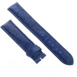 Cinturino Coccodrillo Blu Lucido 18/16 forma classica