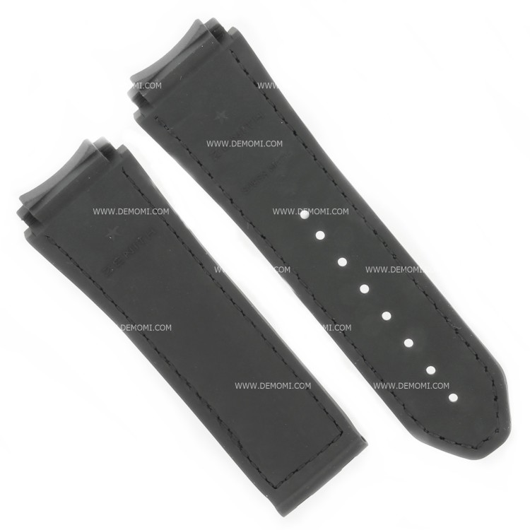 Zenith Cinturino 27.00.2322.916 Caucciù Nero 23/22 mm effetto cordura Defy 21 cuciture blu