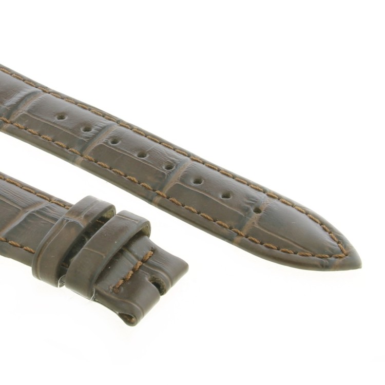 Cinturino Stampa Alligatore Marrone Testa di Moro Opaco 20/18 mm B40B classico