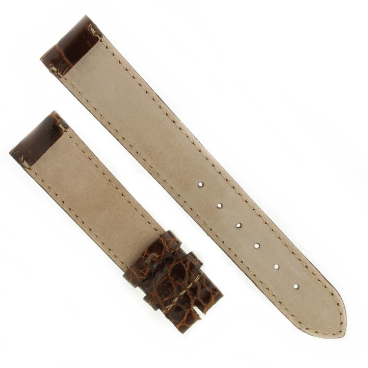 Cinturino Stampa Alligatore Marrone Moka Opaco 20/18 mm classico