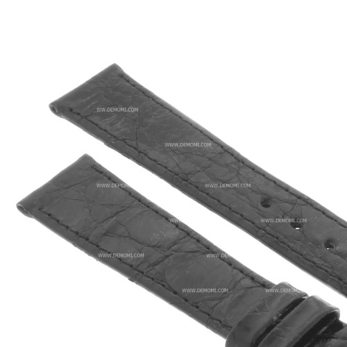 Zenith Cinturino Coccodrillo Nero 18/14 mm cucito piatto spessore 2,5/3 mm lunghezza 75/114 mm