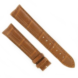 Cinturino Sartoriale Alligatore Marrone Gold opaco 19/16 mm B45B classico.
