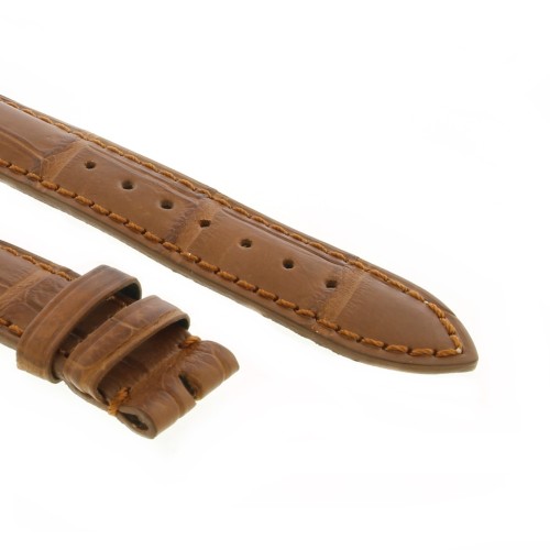 Cinturino Sartoriale Alligatore Marrone Gold opaco 19/16 mm B45B classico.