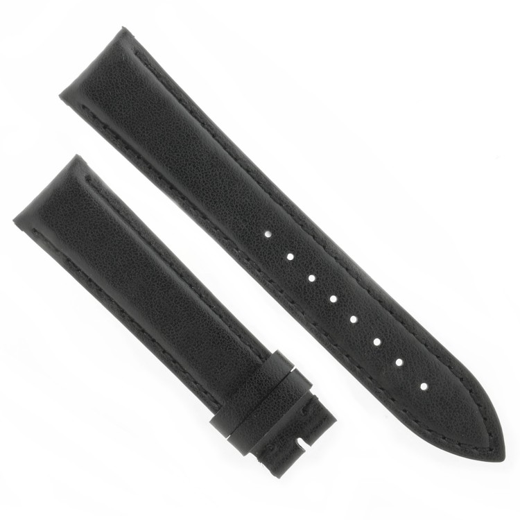 Cinturino Pelle Riciclata Nero 20/18 mm B45B classico cucito