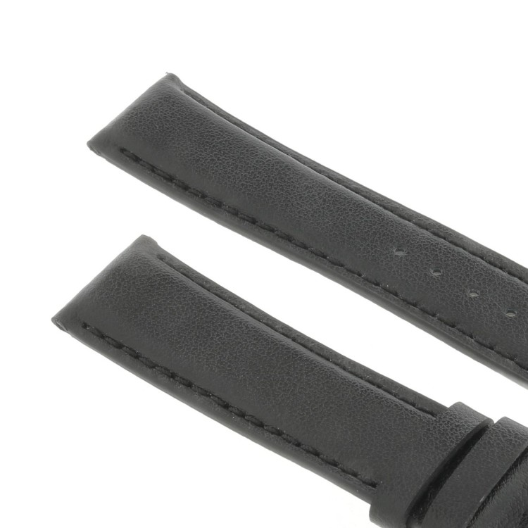 Cinturino Pelle Riciclata Nero 20/18 mm B45B classico cucito